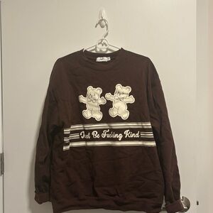 Chocolate brown crewneck sweatshirt
